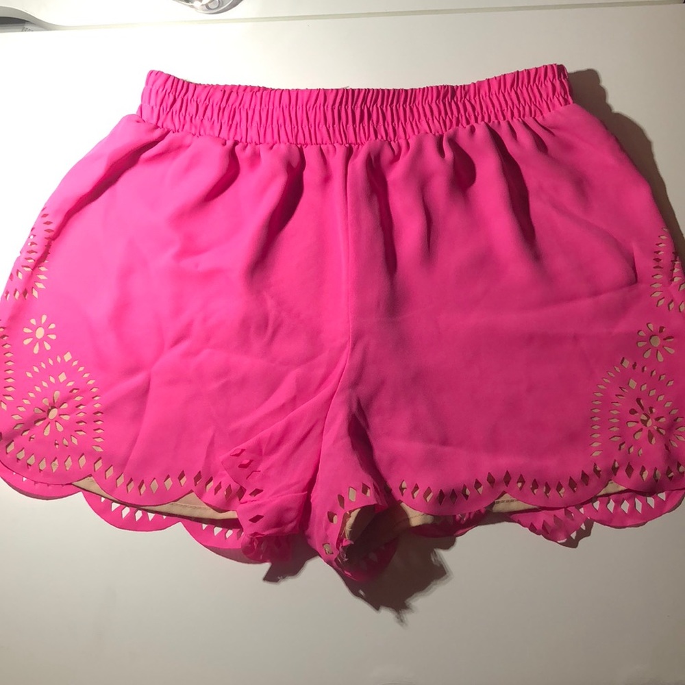 H.I.P. Hot Pink High Waisted Shorts